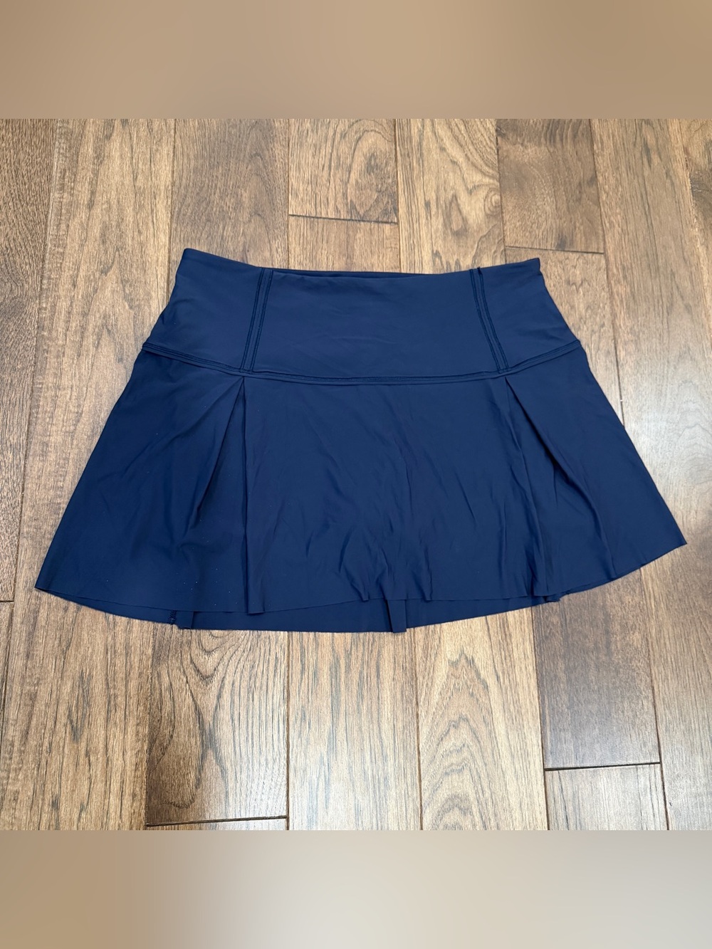 lululemon athletica navy blue lost in pace high waisted flare skirt skort 10 Tal